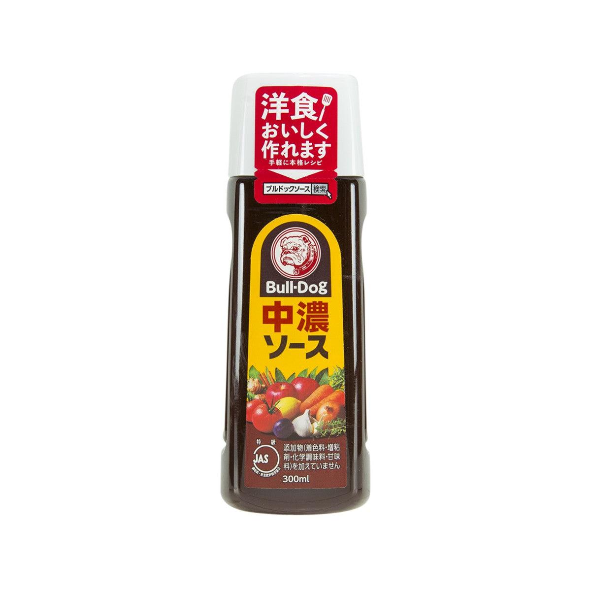 BULL-DOG vegetable & fruit sauce bottle, 300 mL, dark brown with front label