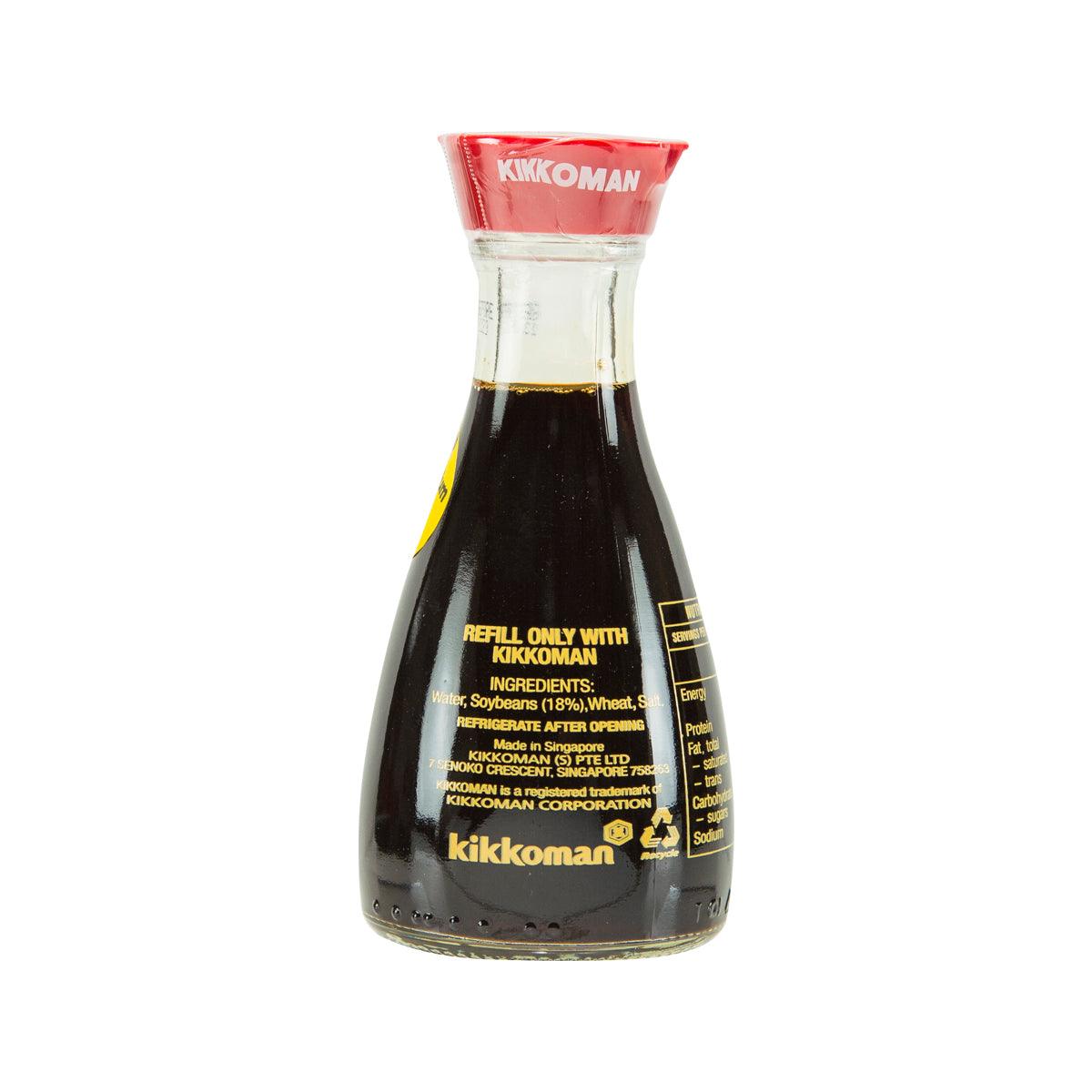 KIKKOMAN naturally brewed soy sauce bottle, back label, 150 mL