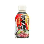 Sukiyaki sauce bottle, 330 mL, red-and-black front label with Japanese text