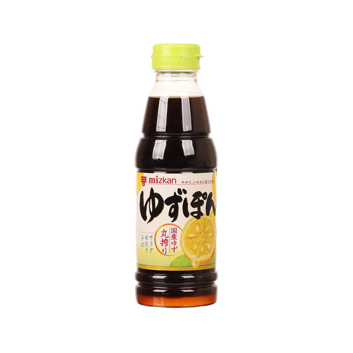 MIZKAN yuzu citrus vinegar seasoning bottle with green cap and front label