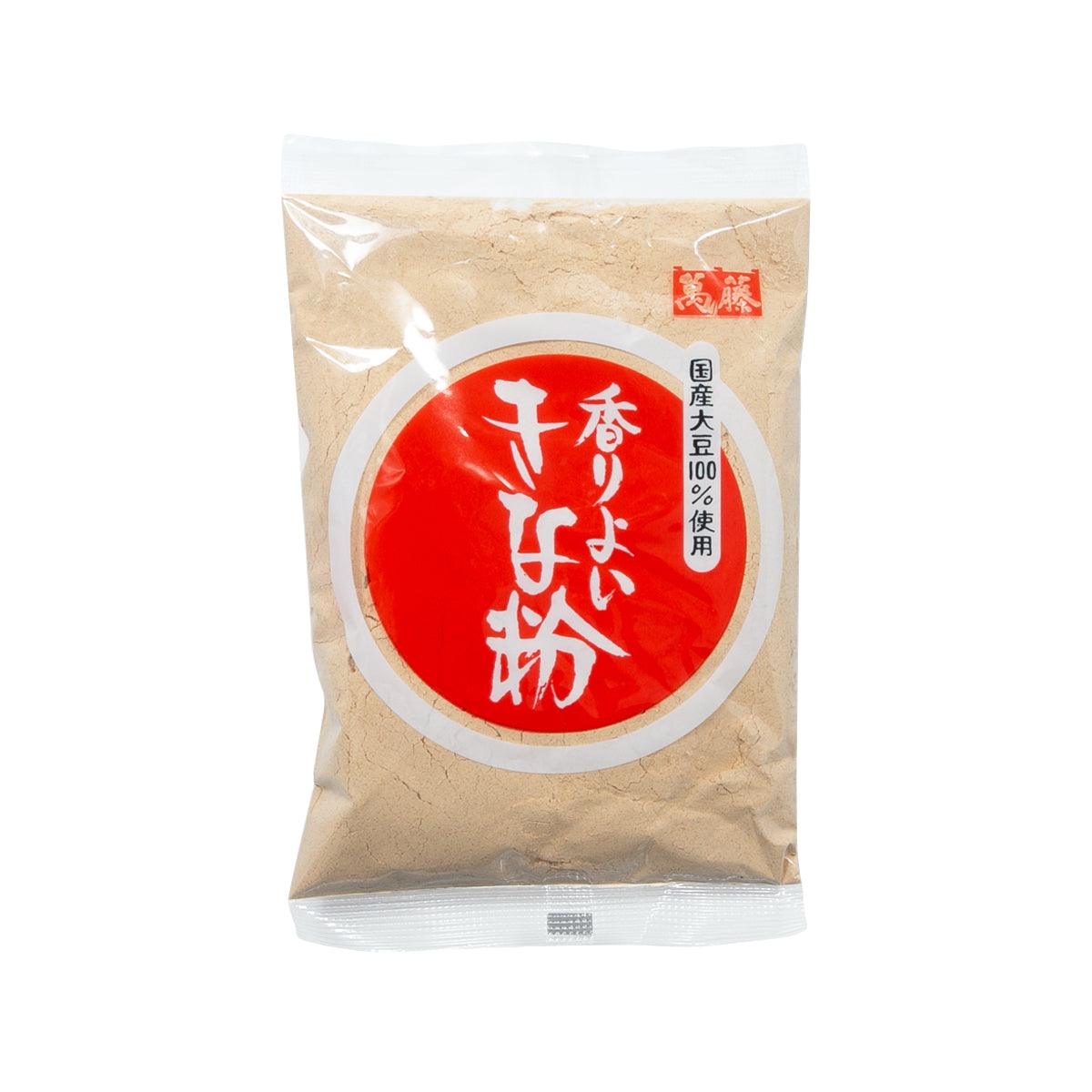 Kinako soy bean powder in sealed pouch, light beige powder, 100 g