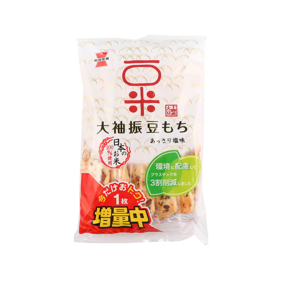 Rice cracker bag with osode soybean, 10 pcs, clear window and red-white label