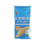Natural cracker snack pouch with blue wrapper, showing crackers and 80 kcal (6 pieces)