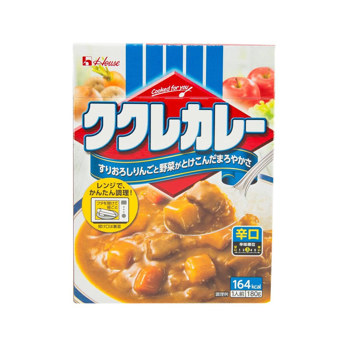 HOUSE hot curry sauce mix box with spoon and curry graphic