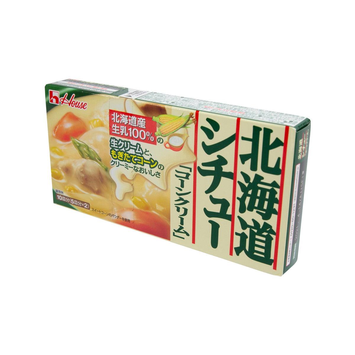 HOUSE Hokkaido stew corn cream roux mix box, side view
