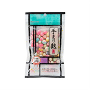 Baked colorful gluten ball snack in clear bag, assorted pink and white pieces (12g)