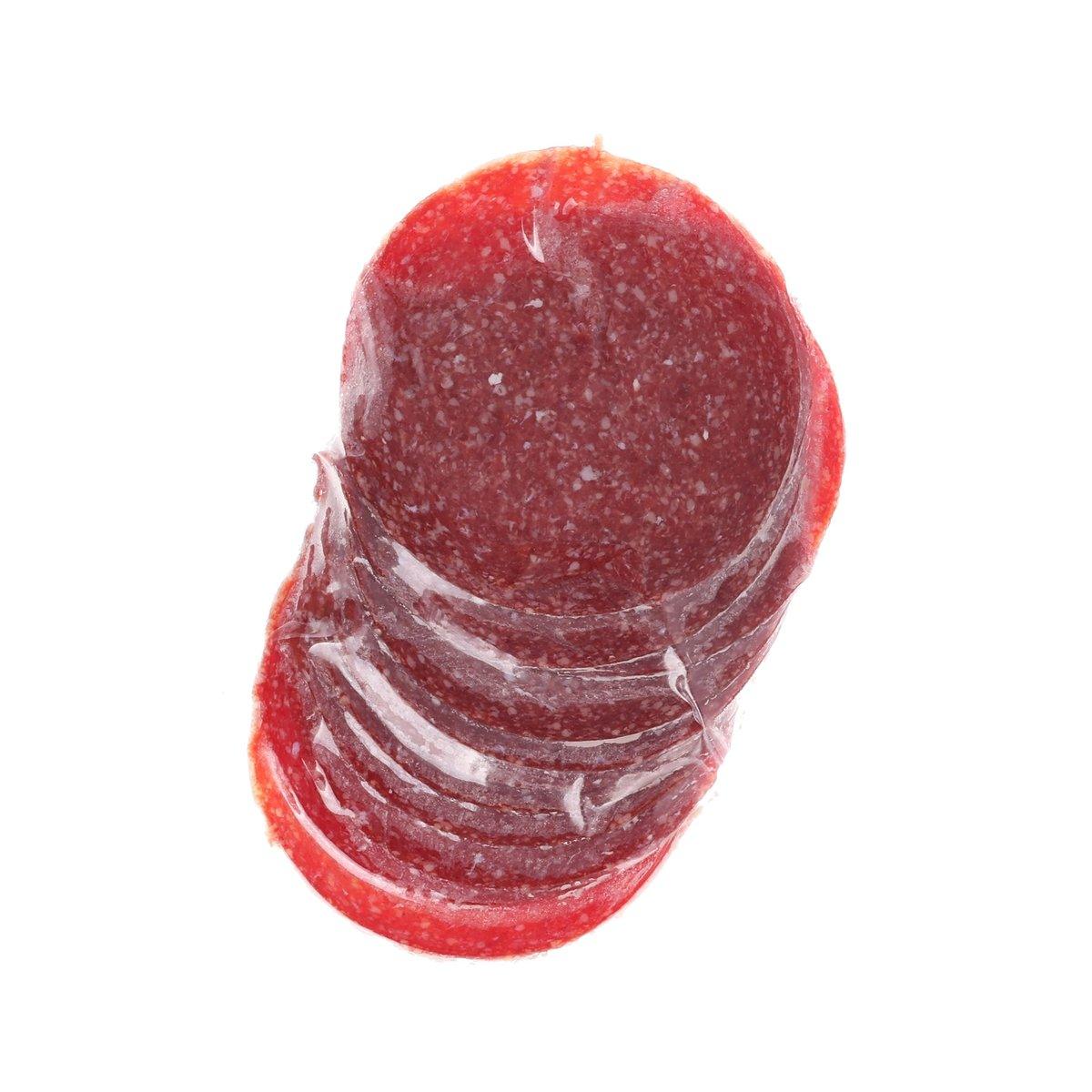 REINERT pure beef salami slices, red cured meat