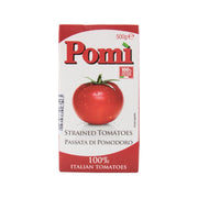 Parmalat strained tomatoes carton 500g with 'Strained Tomatoes' label and tomato artwork