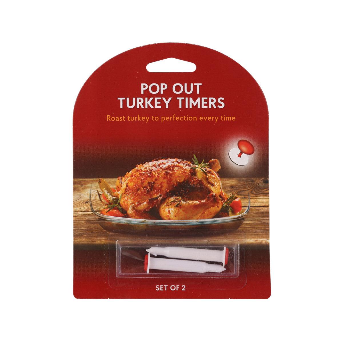 Red Pop Out Turkey Timers set of 2 package with small spring timer pieces