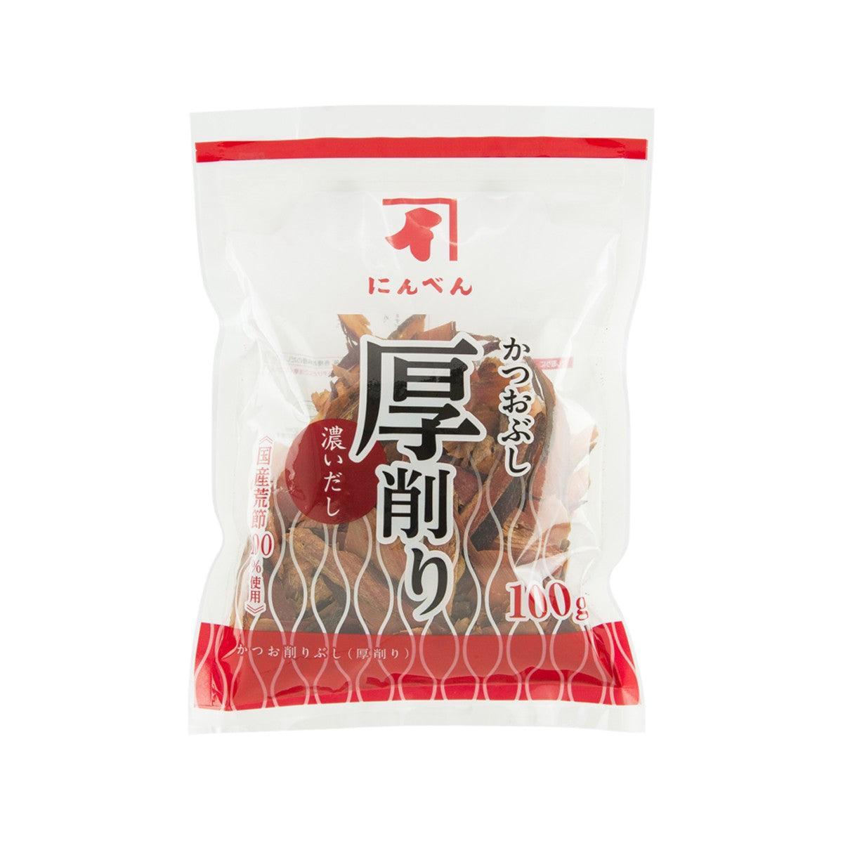 NINBEN bonito shaving soup stock pouch, 100 g, white with red striping