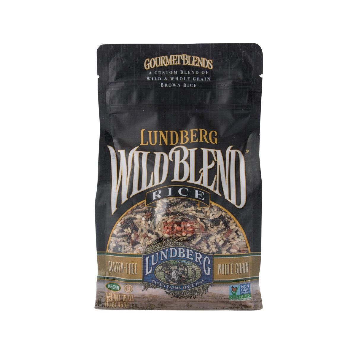 LUNDBERG Wild Blend rice pouch, black package with Wild Blend Rice label