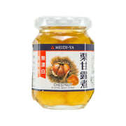 Jar of chestnuts in extra heavy syrup with MEIDIYA label
