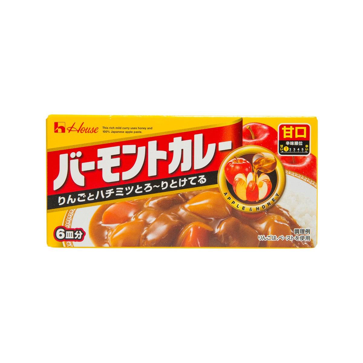 Mild curry roux mix package with curry bowl graphic and yellow branding