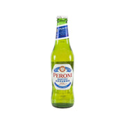 PERONI Nastro Azzurro beer bottle in green glass with blue label