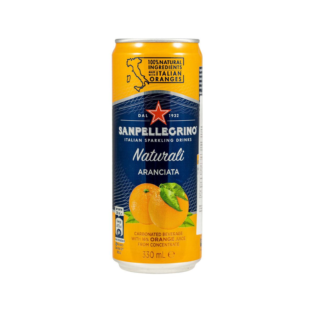 SAN PELLEGRINO Naturali Aranciata sparkling orange beverage can, 330 mL