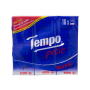 Tempo Petit tissue box in blue packaging, Neutral, 18 x tissues