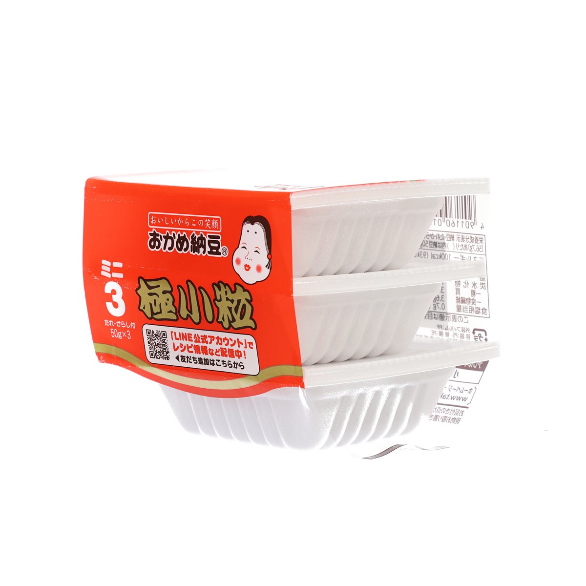 OKAME NATTO small-grain natto 3-pack with stacked white cups