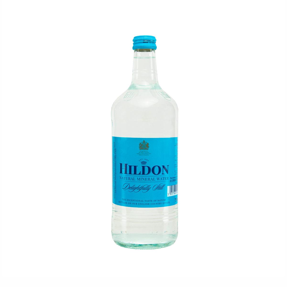 HILDON natural mineral water 750 mL bottle with blue cap
