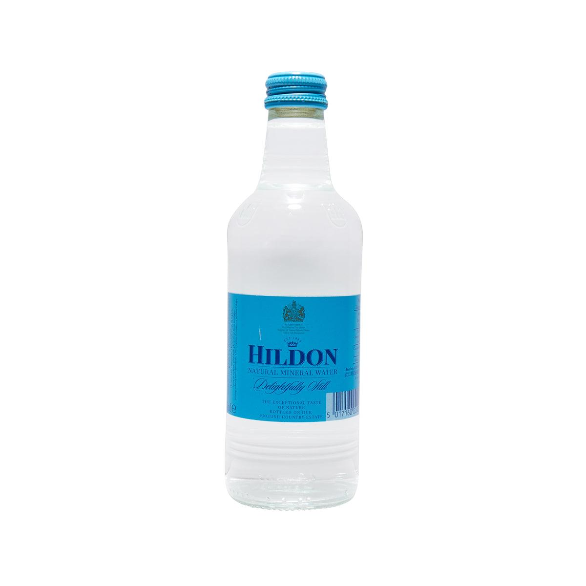 HILDON natural mineral water bottle, 330 mL, blue cap and label