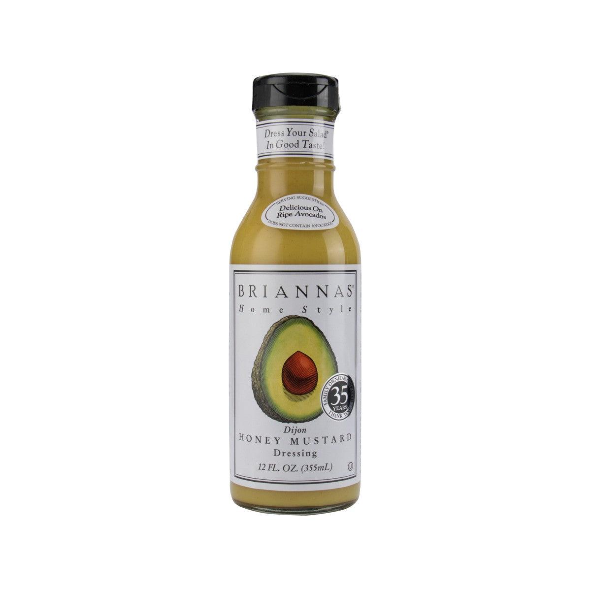 BRIANNA'S Dijon honey mustard dressing bottle, 12 fl oz (355 mL)