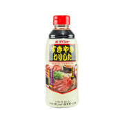 DAISHO blended sukiyaki sauce bottle with red cap and front label, 600g