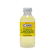 Vitamin Lemon drink bottle, 140 mL, yellow bottle with white cap and label