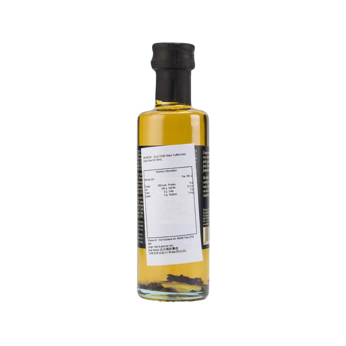 ELLE ESSE truffle extra virgin olive oil bottle, back label text, 100 mL