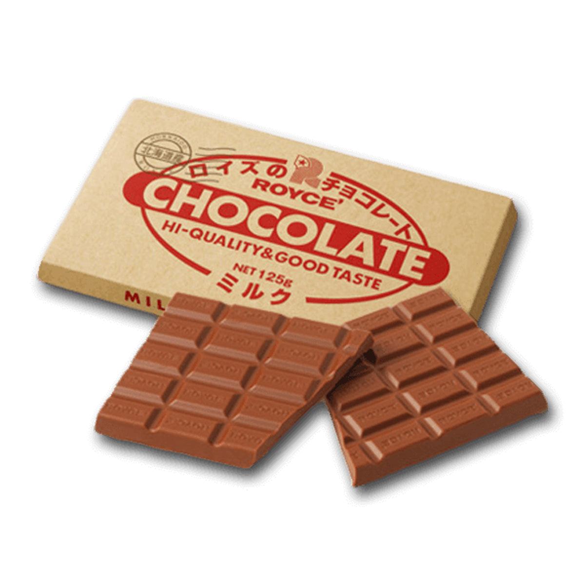ROYCE' milk chocolate bar, 125g, with visible chocolate squares