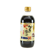 ASAMURASAKI oyster-flavor soy sauce bottle, 600 mL, gold cap, dark glass