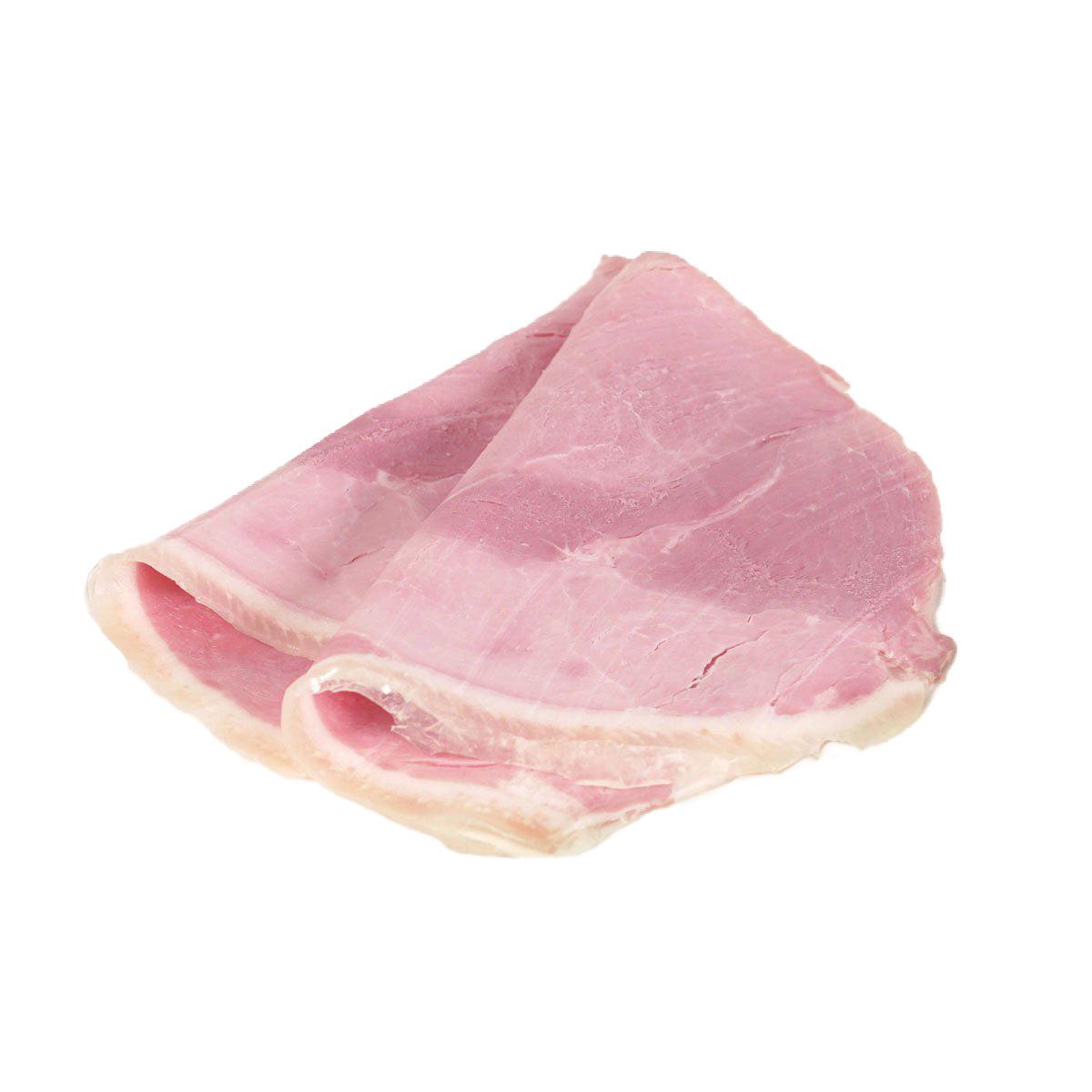 PAUL PREDAULT white ham slice with skin, pink meat and pale fat edges