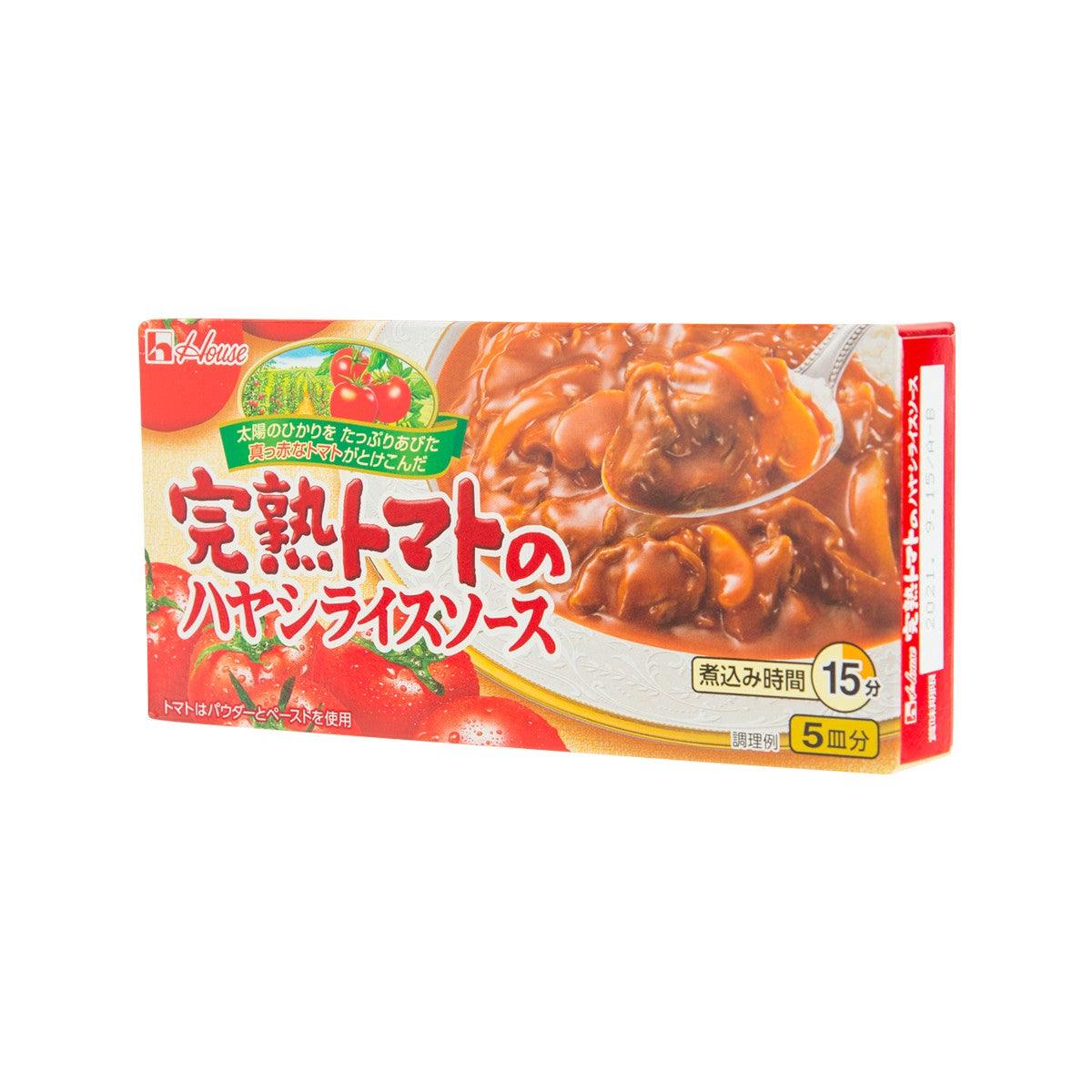 HOUSE tomato sauce roux for Hayashi rice, orange-brown box front with red accents, 92g