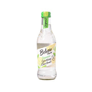 BELVOIR FARM sparkling elderflower drink bottle with green cap and front label