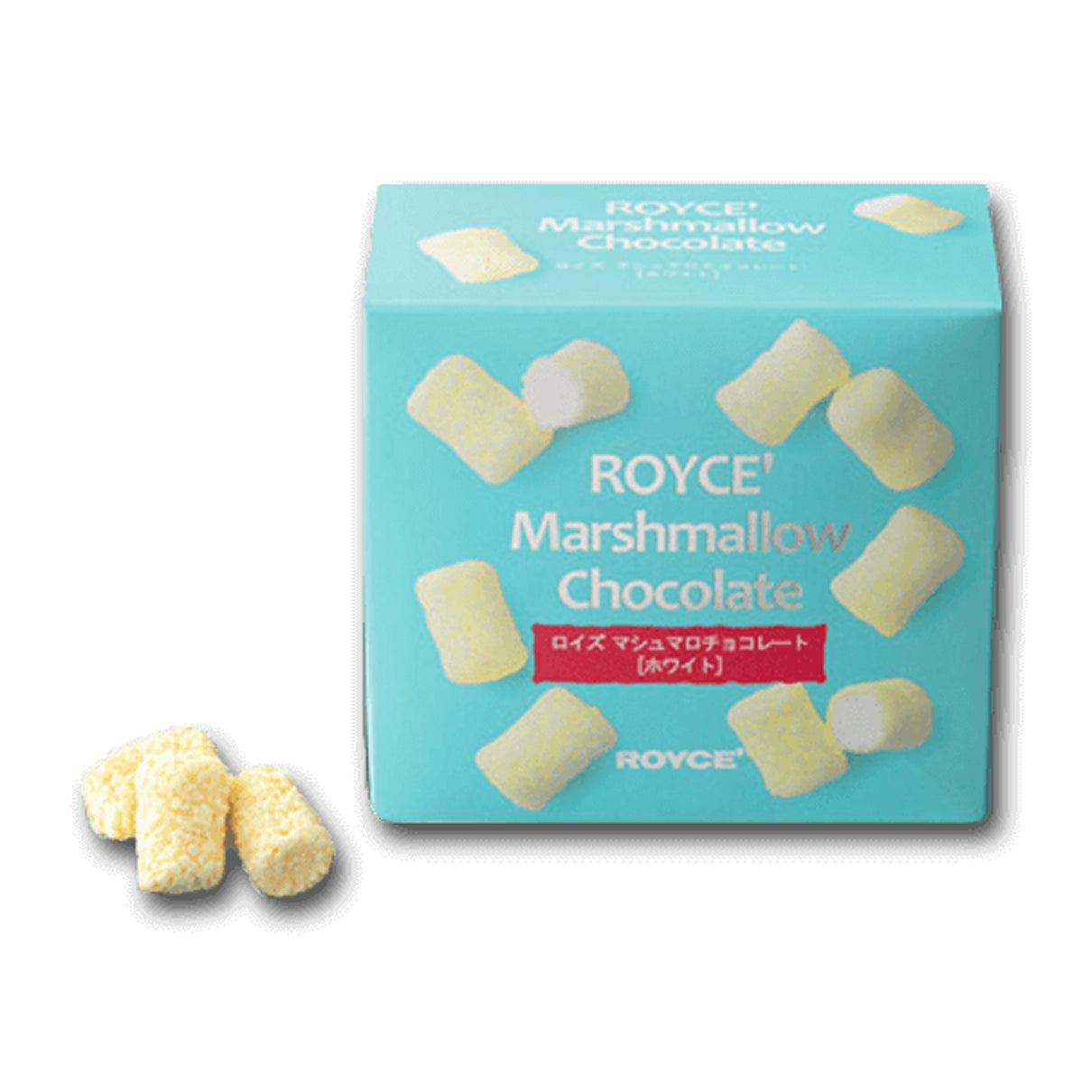 Royce' marshmallow chocolate white box with wrapped chocolate pieces