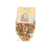 Zoo-shaped dry pasta in 250g bag, multicolor.