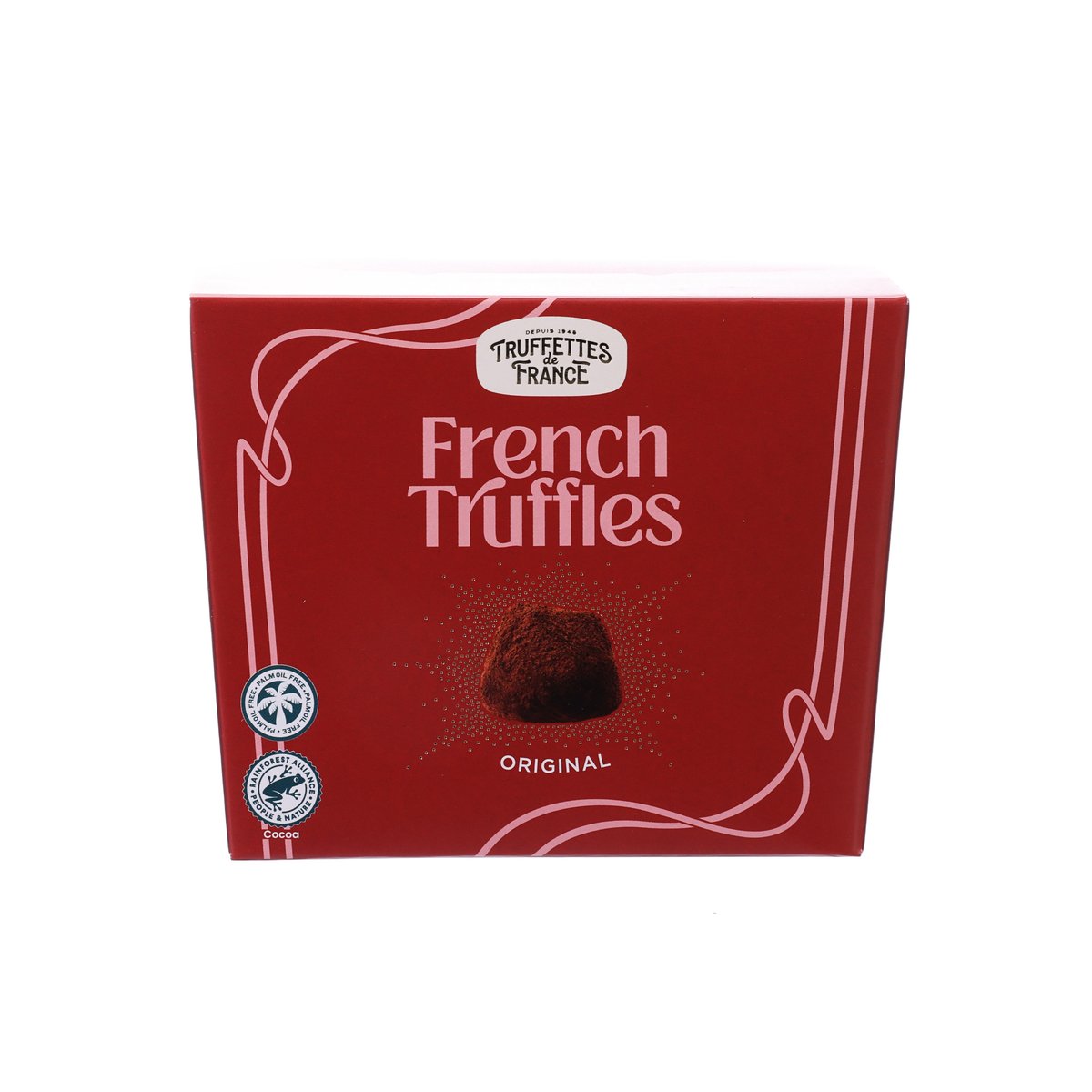 CHOCMOD French truffles chocolate gift box, red with 'Original' front panel