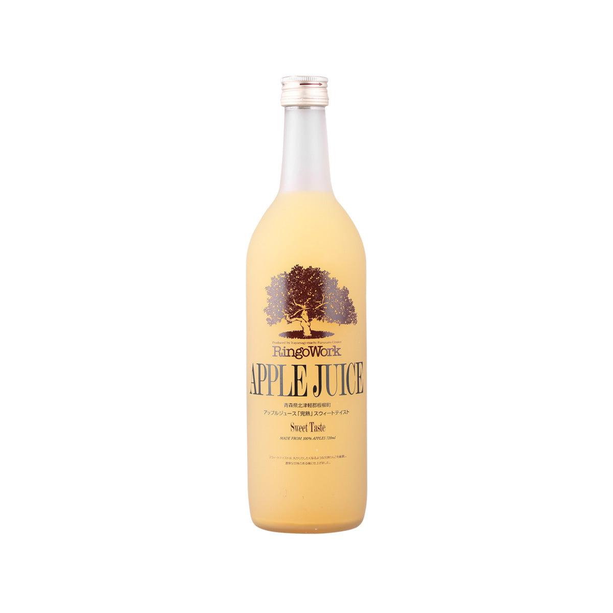 RINGOWORK Apple juice bottle, 720 mL, sweet taste, clear glass with amber liquid