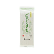 200g buckwheat soba noodle packet with green stripe and front label
