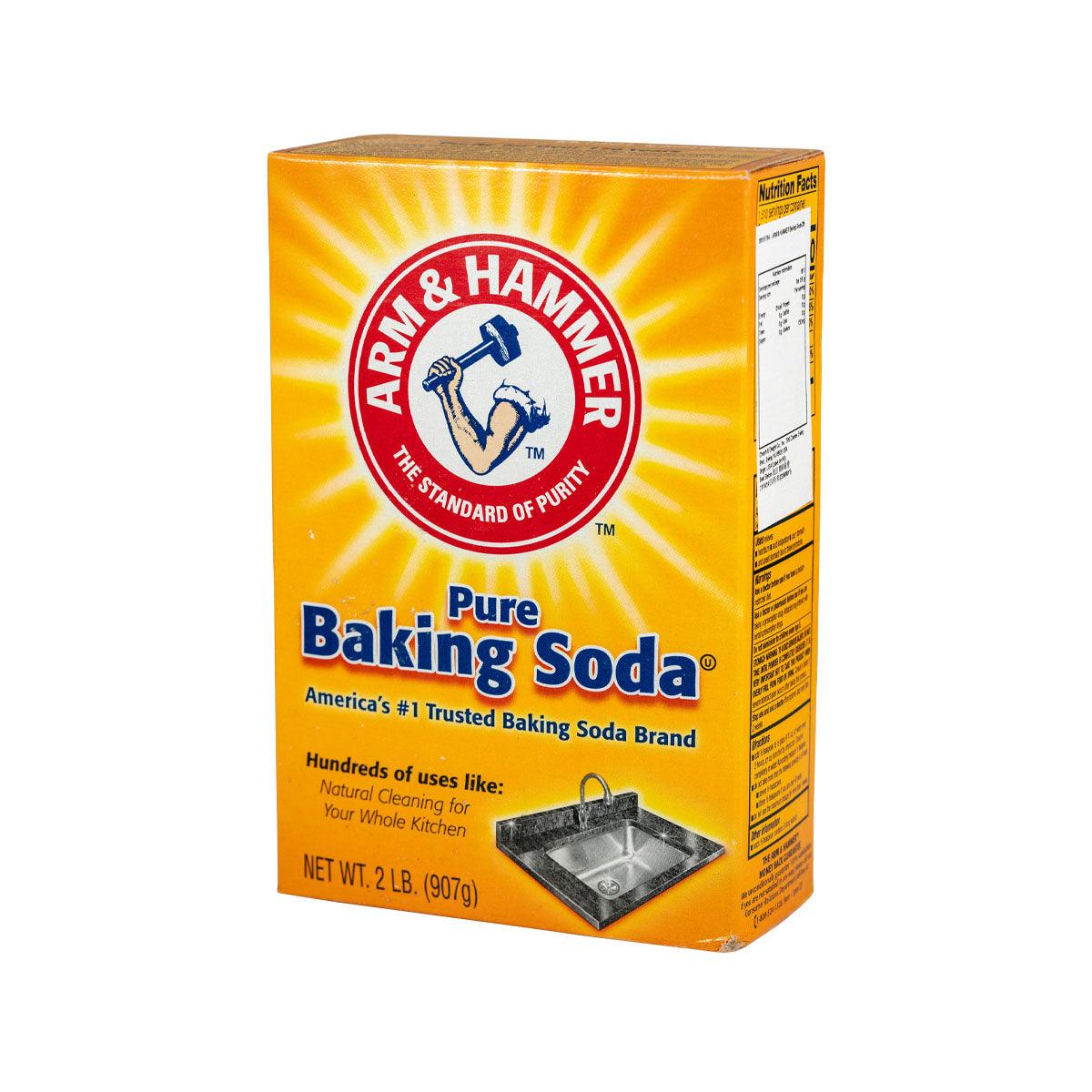 ARM & HAMMER Pure Baking Soda box, side view with label and nutrition panel