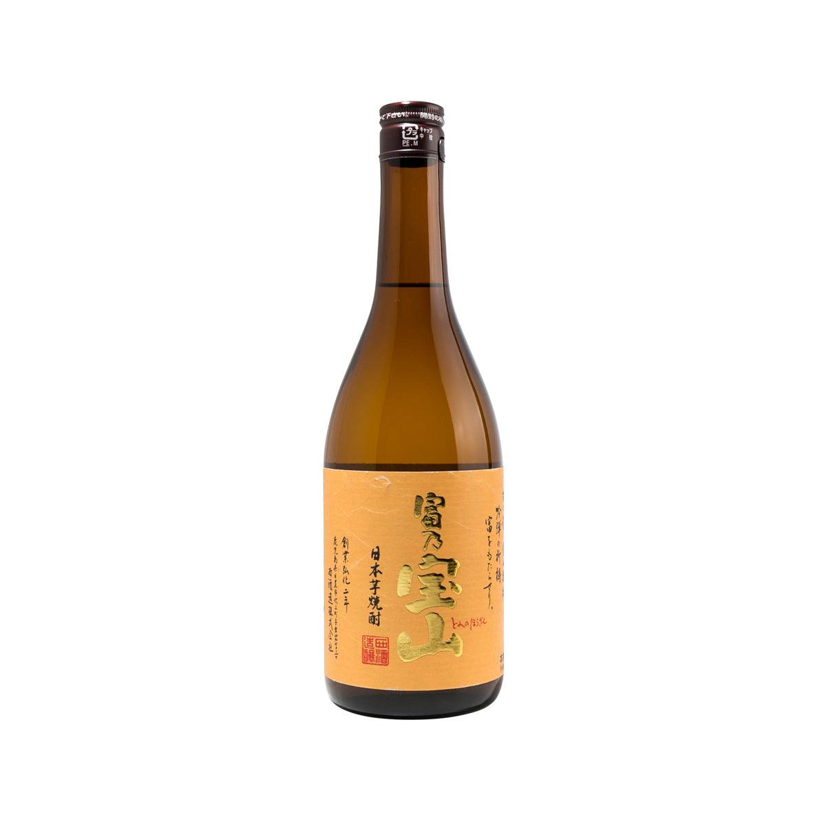 NISHI imo shochu bottle, amber glass with front label