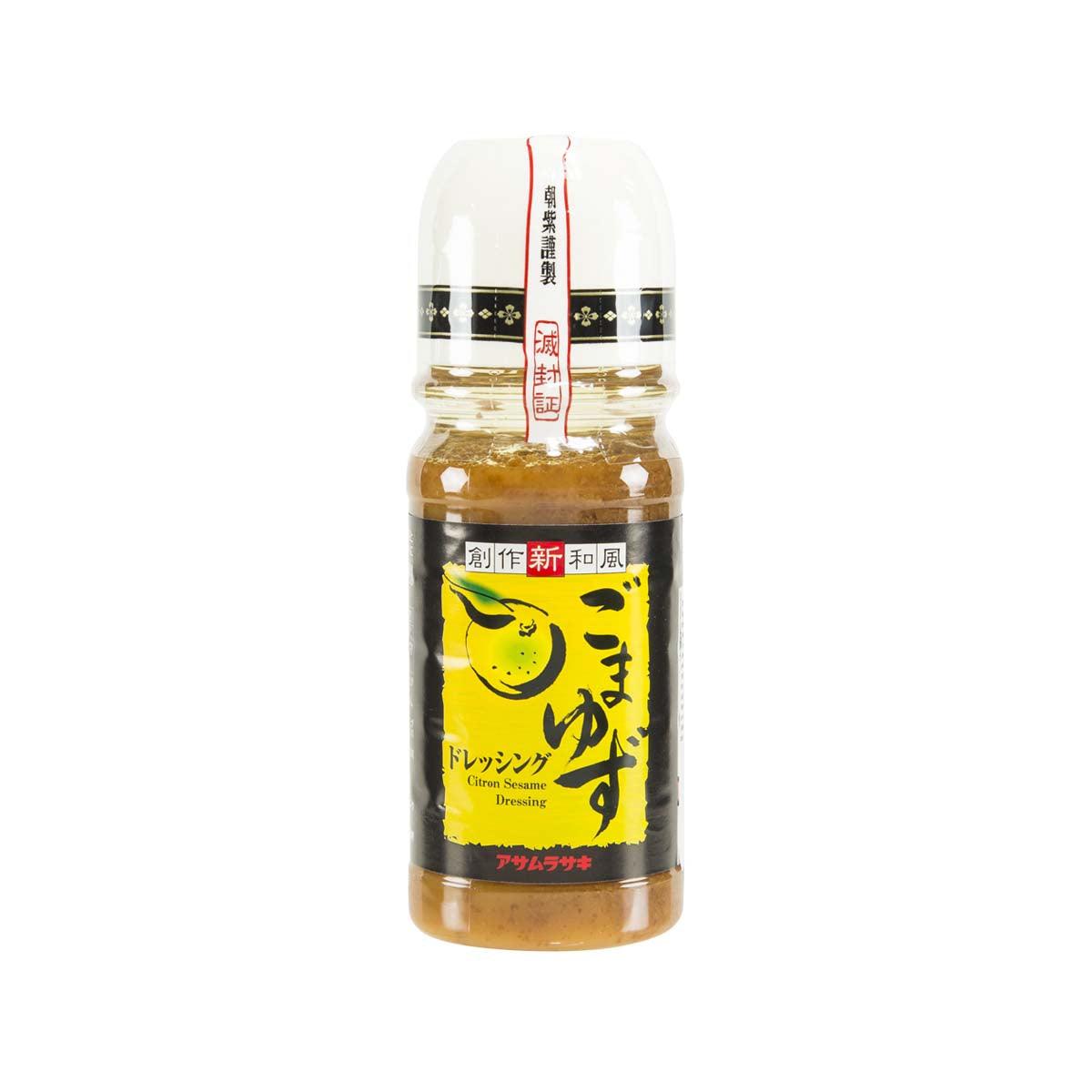 ASAMURASAKI citrus sesame dressing bottle, 220 mL, front label