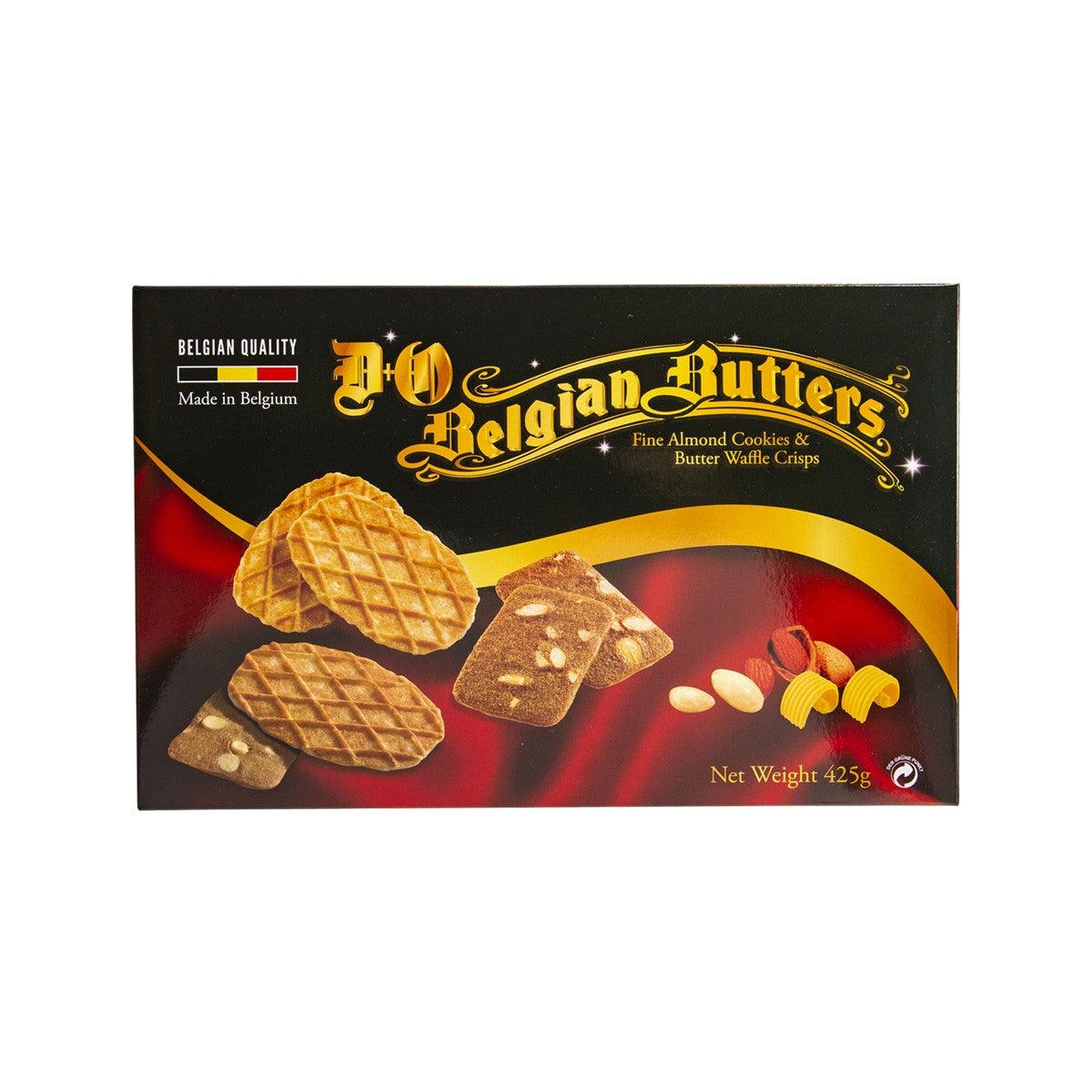 DESTROOPROLIVER Belgian Butters waffle crisps box with almond cookie illustrations