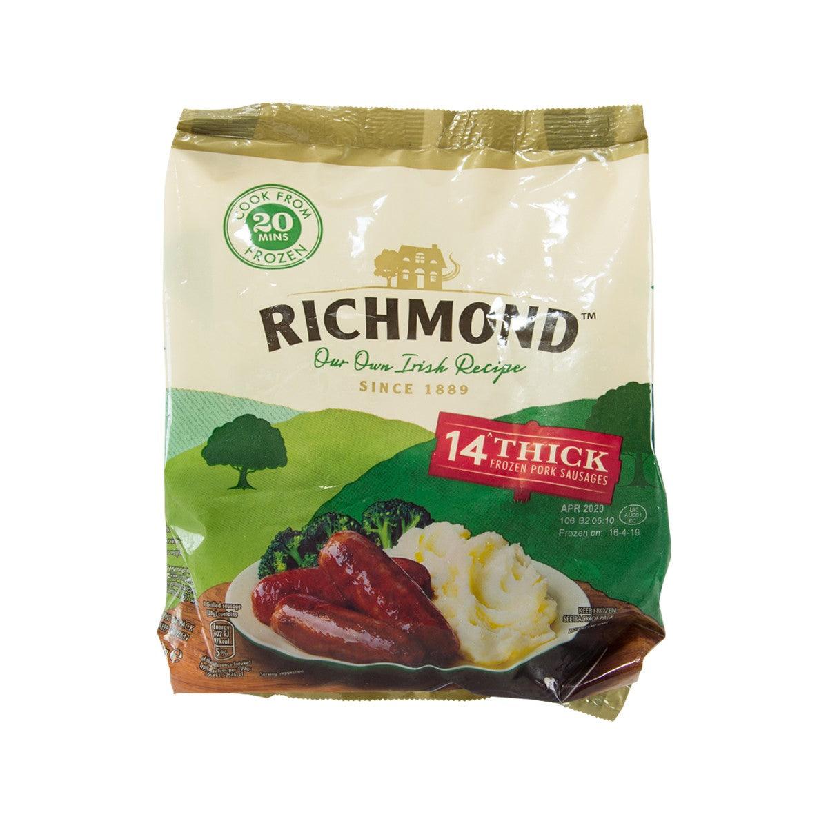 RICHMOND 14 thick pork sausages bag, 516g