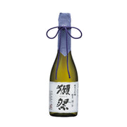 DASSAI 23 sake bottle with deep blue fabric wrap and ribbon tie