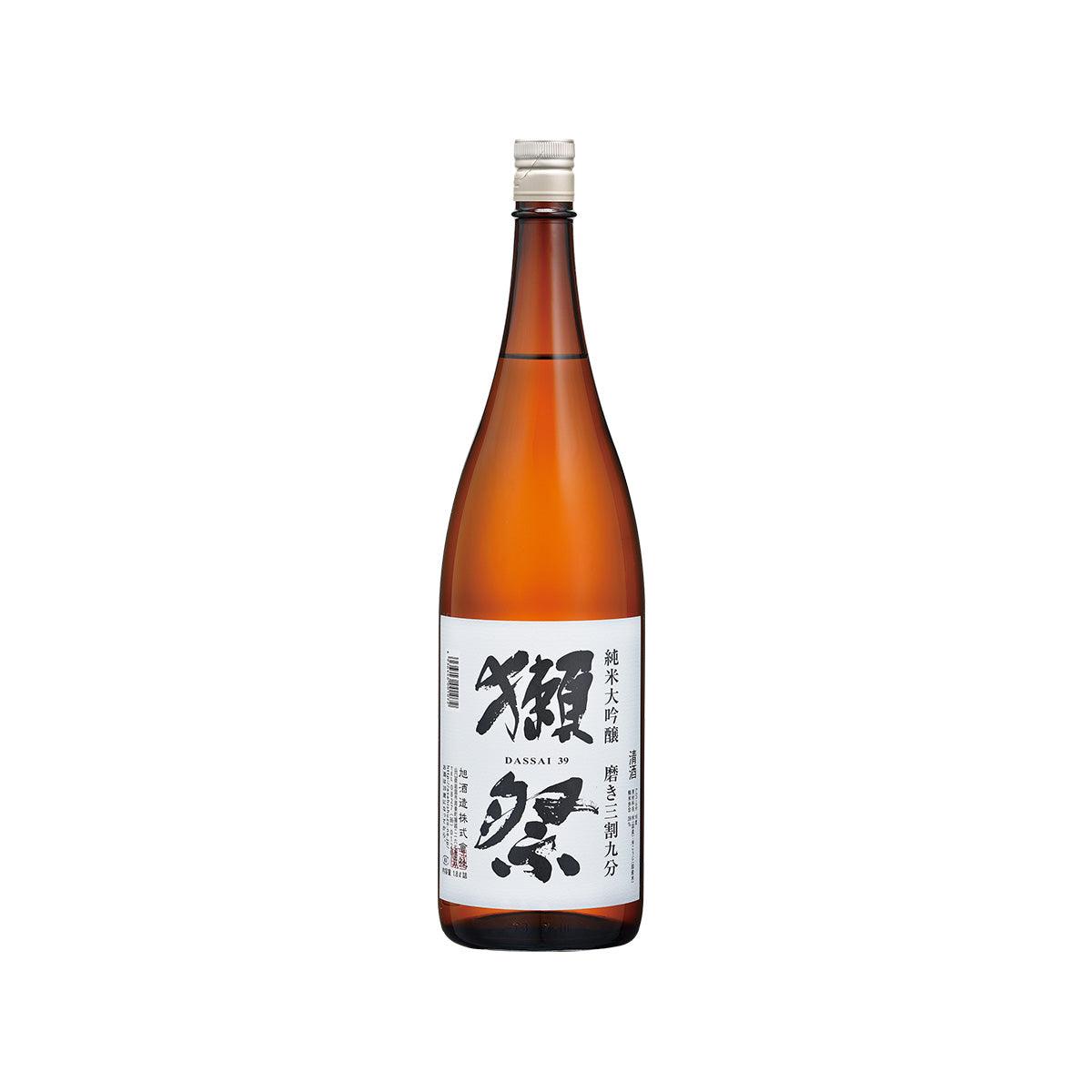 DASSAI 39 Junmai Daiginjo 1.8L sake bottle, amber glass with front label