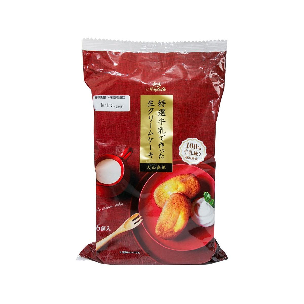 Fresh cream cake snack pack, red bag with pastry graphic