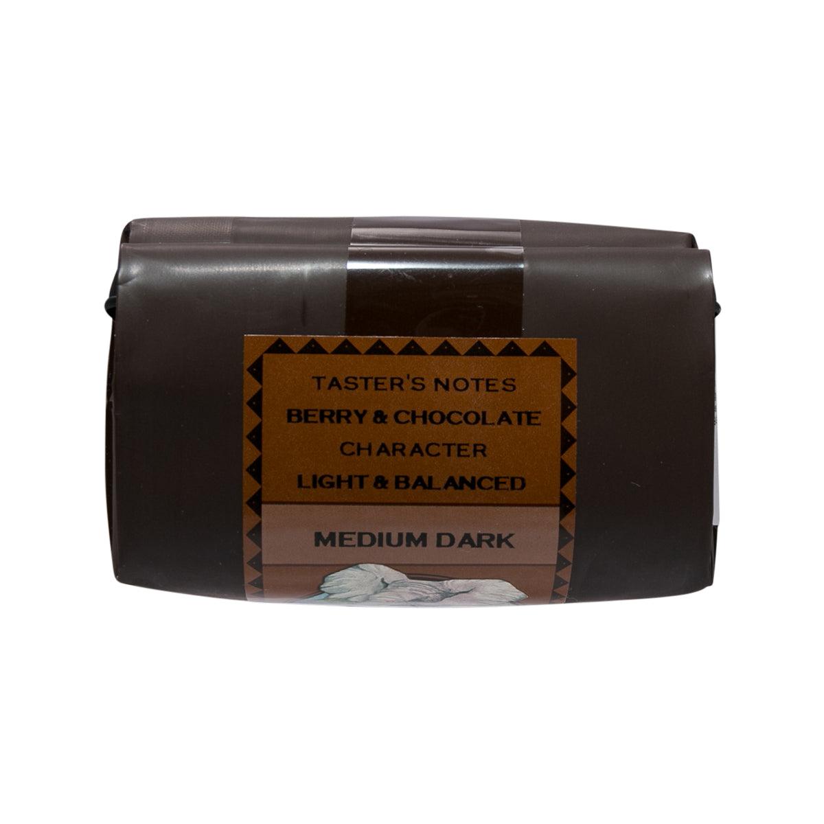Jeremiah's Pick breakfast blend whole bean coffee bag, berry and chocolate taster notes