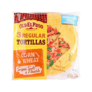 Corn and wheat tortillas pack, 8 regular tortillas, soft and flexible