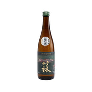 CHIKURIN Fukamari junmai sake bottle with green cap, amber glass and dark label