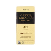 Organic white chocolate bar wrapper, GREEN & BLACK'S, 30% cocoa, 90g
