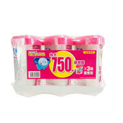 Dehumidifier refill 3-pack, 750 mL each, sealed retail package with pink label